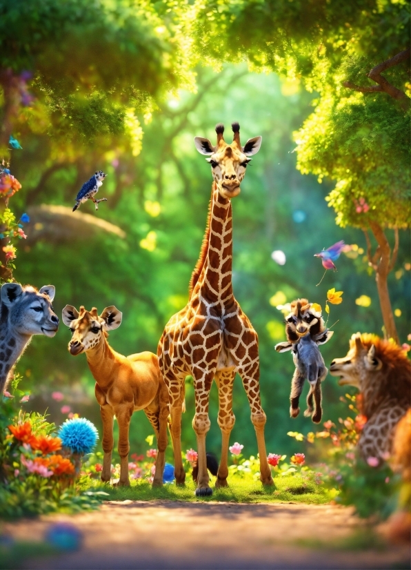 Copyright Free Movie Songs, Giraffe, Giraffidae, Plant, Plant Community, Light