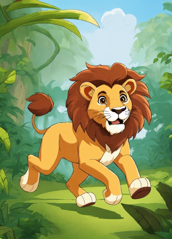 Copyright Free Popular Songs, Plant, Cartoon, Natural Environment, People In Nature, Lion