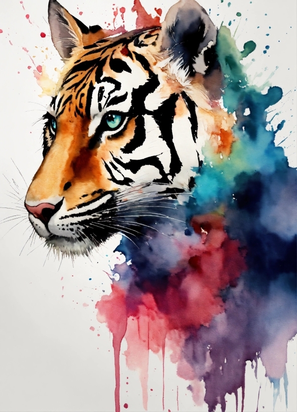 Copyright Free Sports Music, Bengal Tiger, Felidae, Siberian Tiger, Carnivore, Paint