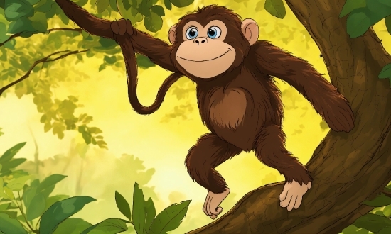 Copyright Free Thumbnail For Youtube, Cartoon, Natural Environment, Branch, Primate, Organism