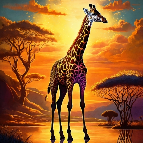 Creative Commons Free Music, Sky, Plant, Cloud, Giraffe, Photograph