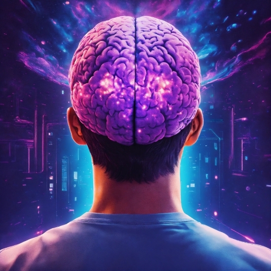 Digital Media Creator, Brain, World, Light, Purple, Jaw