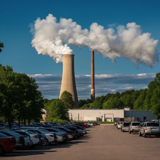 Edit White Background, Cloud, Sky, Land Vehicle, Car, Cooling Tower