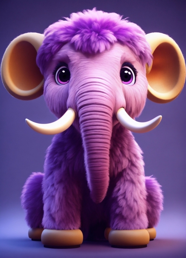 Elephant, Toy, Light, Purple, Tableware, Working Animal