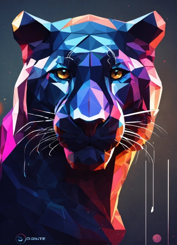 Felidae, Carnivore, Organism, Art, Font, Big Cats