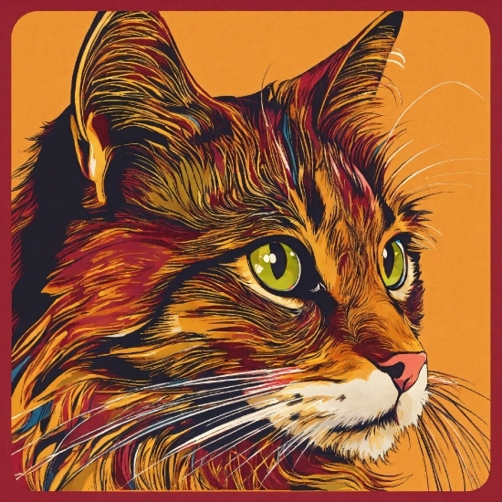 Filmora 11 Download Free, Cat, Carnivore, Felidae, Painting, Iris