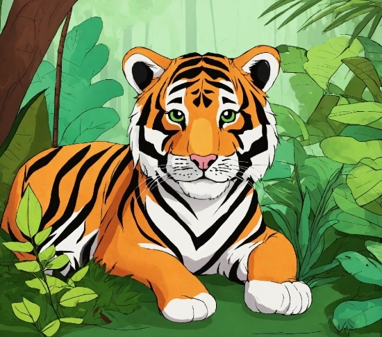 Filmora Free Download For Windows 11, Bengal Tiger, Plant, Tiger, Leaf, Nature