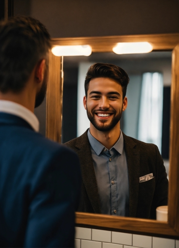 Fine Arts And Visual Arts, Smile, Collar, Beard, Suit, Blazer