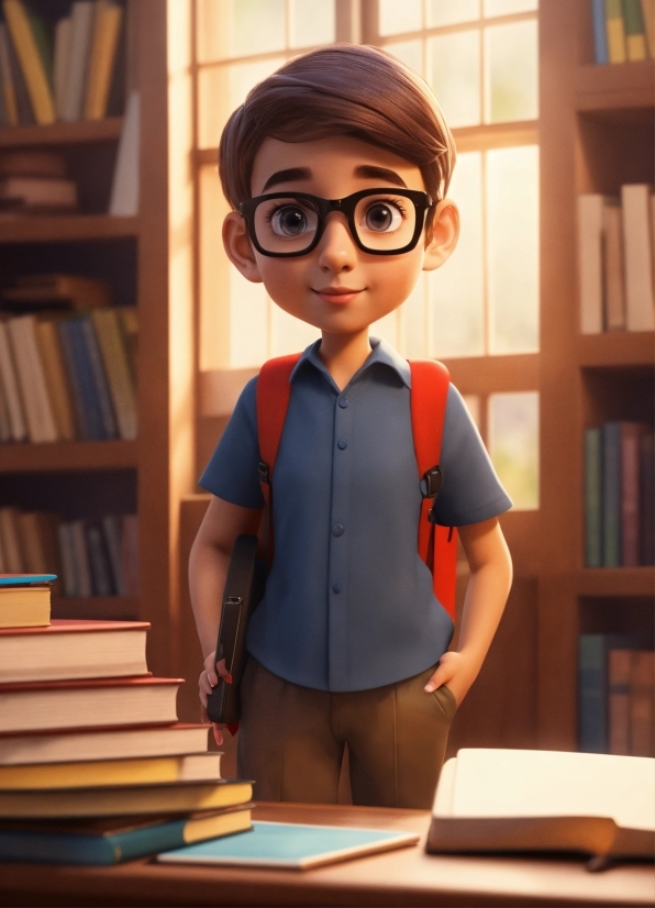 Fix Blur Image Online, Glasses, Bookcase, Vision Care, Shelf, School Uniform