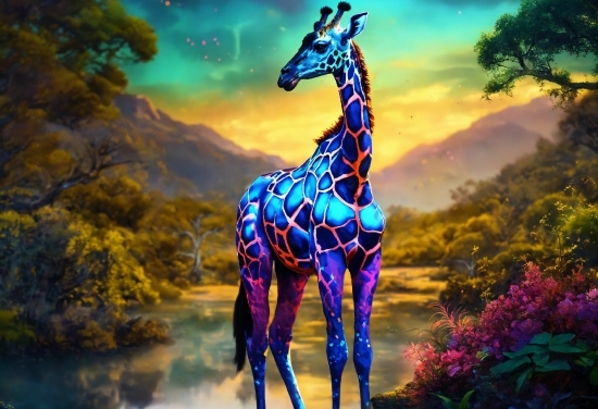 Free Beats No Copyright, Water, Giraffe, Giraffidae, Plant, Light