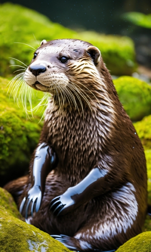 Free Downloadable Images Without Copyright, Head, Green, Carnivore, Otter, Organism