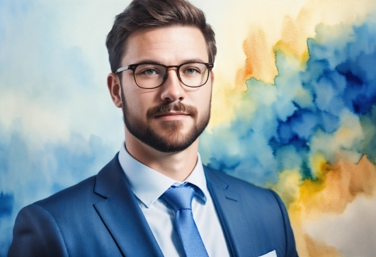 Gimp Upscale Image, Forehead, Glasses, Vision Care, Beard, Dress Shirt