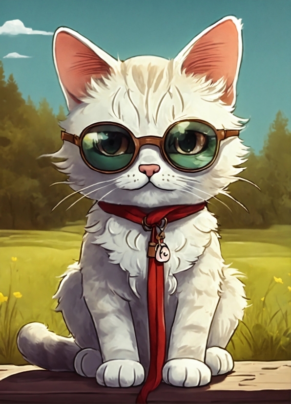 Glasses, Cat, Vertebrate, Felidae, Mammal, Carnivore