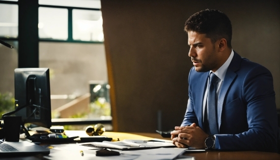 Good Morning Nature Images, Furniture, Table, Tie, Desk, Personal Computer