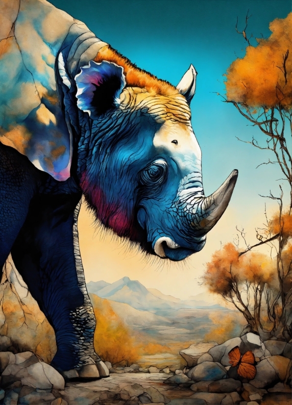 Graphic Design Apps For Beginners, Rhinoceros, Plant, Black Rhinoceros, Paint, Art