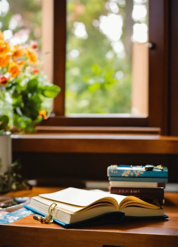 Happy Work Anniversary Images, Plant, Window, Table, Flower, Book