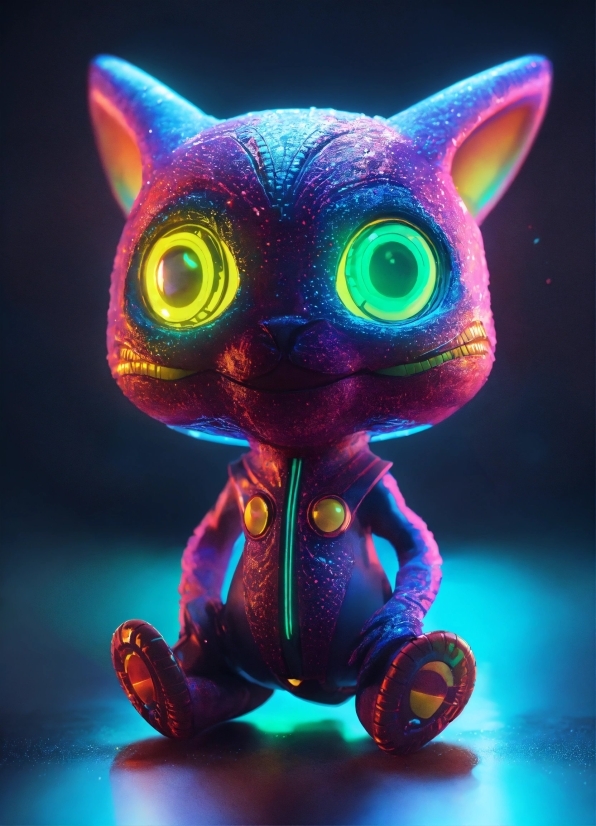 Head, Eye, Light, Purple, Felidae, Lighting