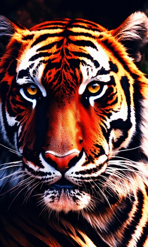 Hitpaw Free Video Editor Online, Siberian Tiger, Bengal Tiger, Facial Expression, Felidae, White