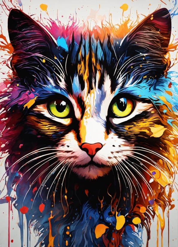 Illustro Com Video Editing, Cat, Vertebrate, Felidae, Carnivore, Paint