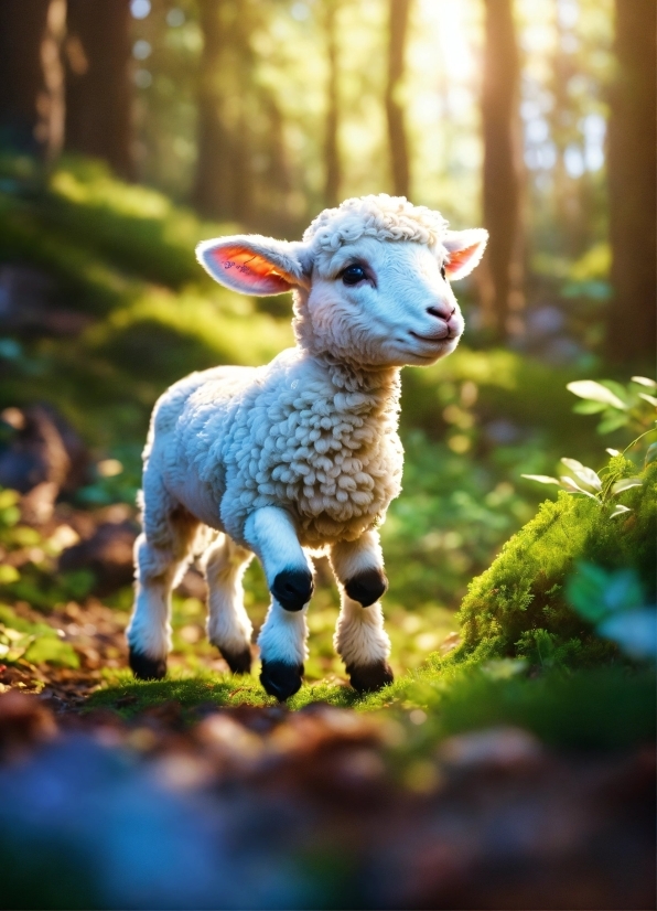 Images Free To Use No Copyright, Plant, Wood, Branch, Sheep, Sunlight