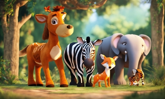 Kapwing Com Video Maker, Zebra, Elephant, Vertebrate, Working Animal, Tree