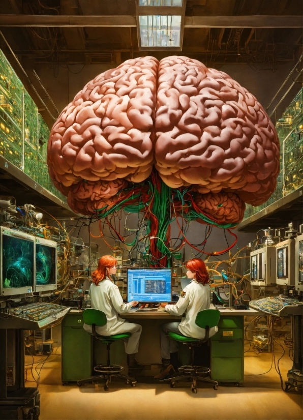 Logo, World, Computer, Brain, Organ, Lighting