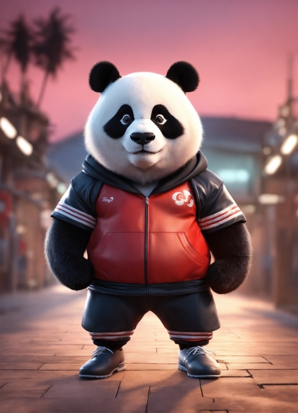 Motion Graphics Video Maker, Vertebrate, Mammal, Panda, Toy, Pink