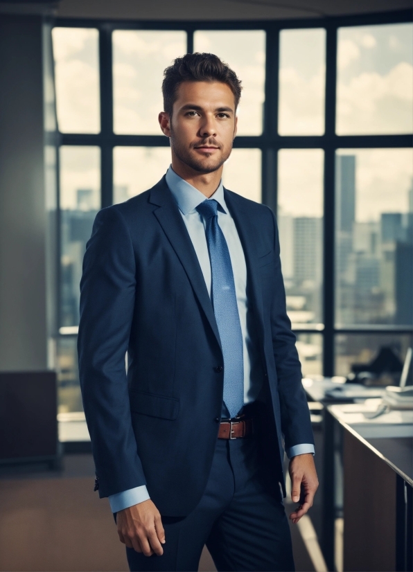 Mounted Canvas, Suit Trousers, Dress Shirt, Flash Photography, Sleeve, Tie