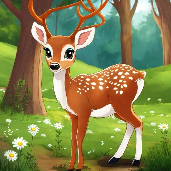 Movavi Video Editor Full, Plant, Green, Nature, Natural Environment, Deer