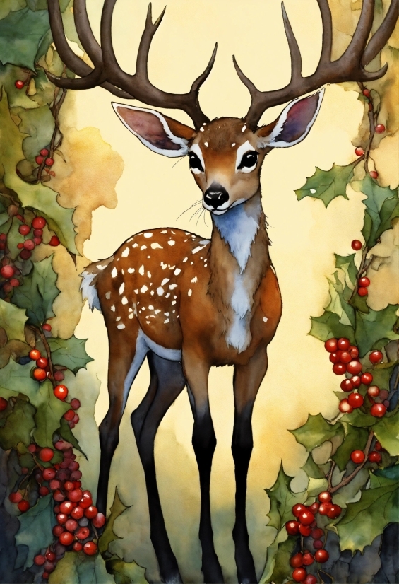 Nch Videopad Editor, Nature, Botany, Deer, Organism, Painting