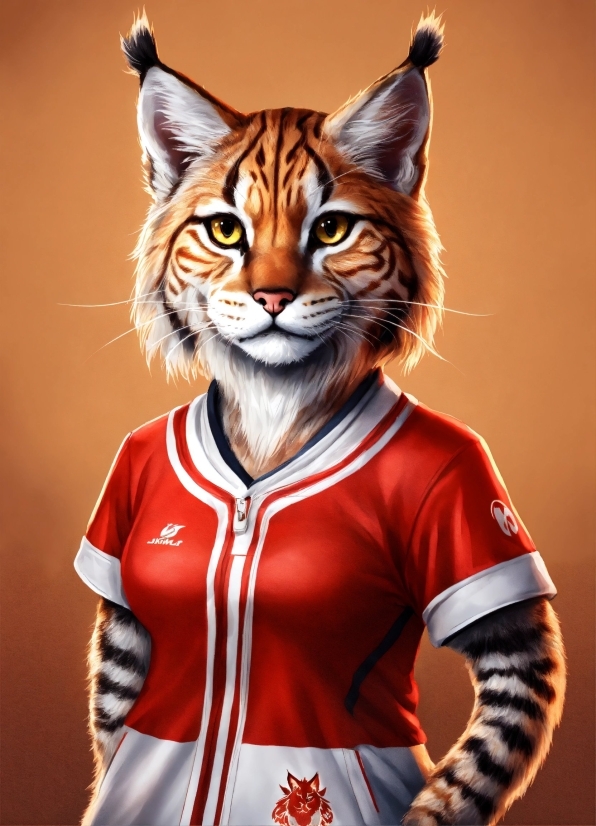 Neck, Jersey, Sleeve, Felidae, Gesture, Whiskers