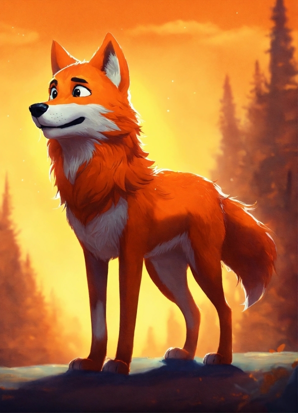 No Copyright Nature Images, Red Fox, Fox, Carnivore, Dog Breed, Painting