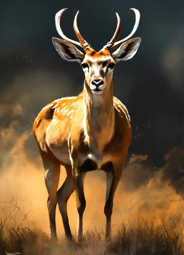 No Royalty Images, Atmospheric Phenomenon, Deer, Fawn, Horn, Terrestrial Animal