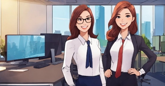 Office Poster, Glasses, Smile, Gesture, Cartoon, Community