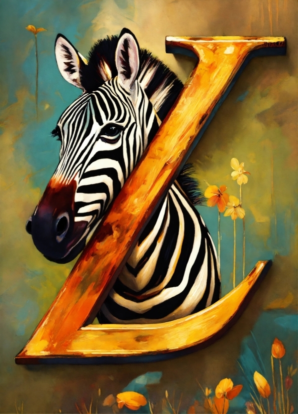 One True Media Video Creation And Editing, Zebra, Art, Paint, Plant, Painting