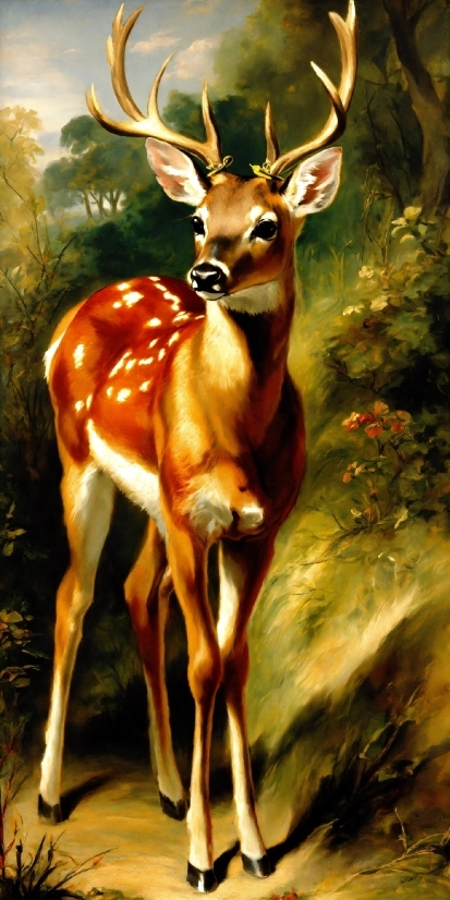 Online Video Cutter And Joiner, Light, Nature, Deer, Painting, Organism