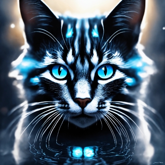 Online Video Editor For Free Without Watermark, Cat, Light, Blue, Felidae, Carnivore