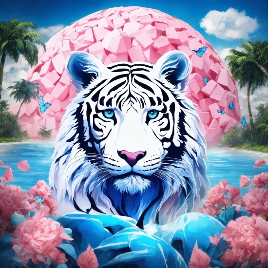 Online Video Effects Maker Free, Sky, Cloud, Plant, Blue, Bengal Tiger