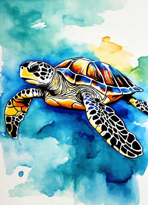 Openshot Add Text, Water, Nature, Reptile, Organism, Hawksbill Sea Turtle