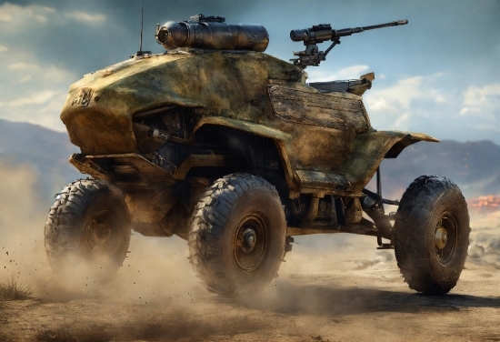 Panda Images, Tire, Wheel, Sky, Vehicle, Combat Vehicle