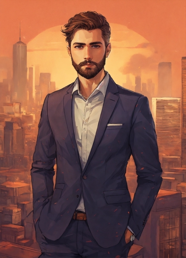 Parapet Design, Hairstyle, Dress Shirt, Beard, Fashion, Sleeve