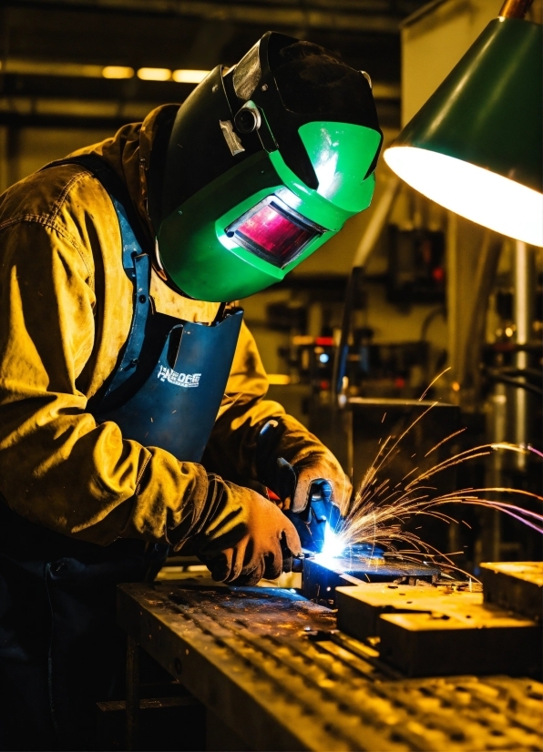 Photo Collage Maker, Steelworker, Light, Workwear, Welding Helmet, Sleeve