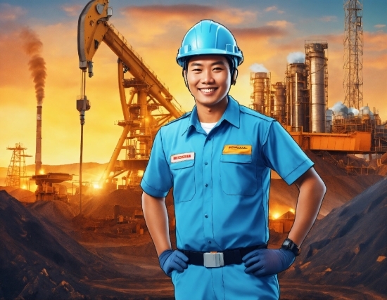 Photo Editor Online Free Image Editing Background Change, Smile, Hard Hat, Workwear, Helmet, Sky