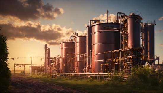 Picture Correction Online Free, Sky, Cloud, Silo, Plant, Electricity