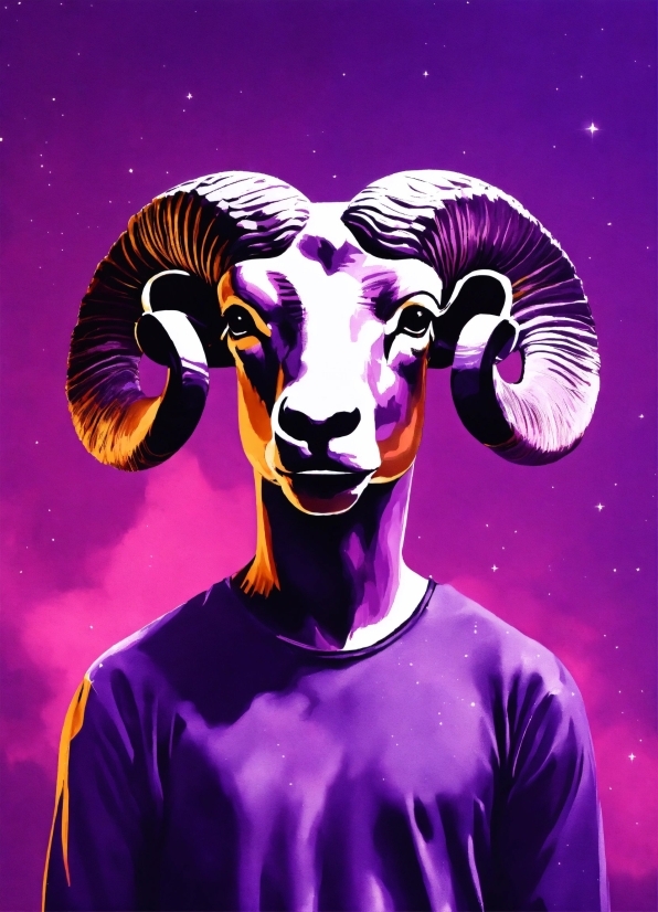 Power Director Pc, Vertebrate, Purple, Mammal, Art, Argali