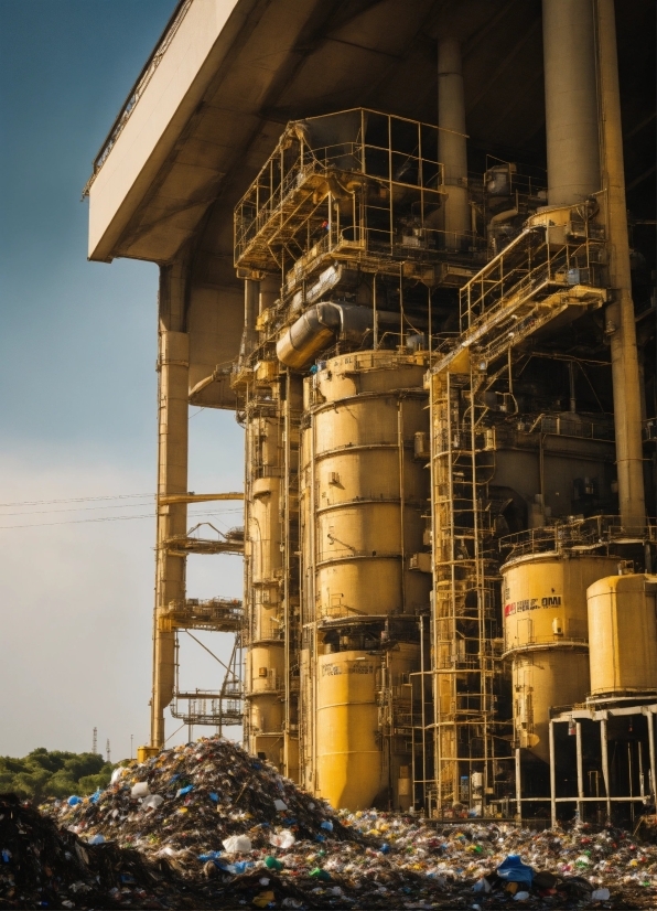 Pretty Pictures, Silo, Sky, Yellow, Industry, Engineering