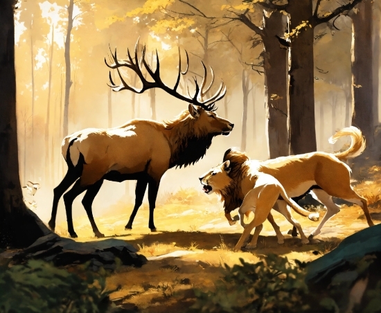 Public Domain Music Website, Elk, Barren Ground Caribou, Deer, Fawn, Horn