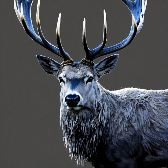 Public Domain Santa Images, Head, Natural Material, Barren Ground Caribou, Horn, Sleeve