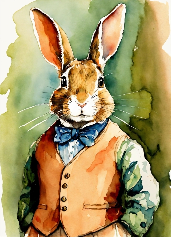 Rabbit, Painting, Whiskers, Art, Hare, Fawn