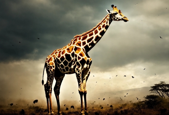 Royalty Free Energetic Music, Giraffe, Giraffidae, Sky, Ecoregion, Vertebrate